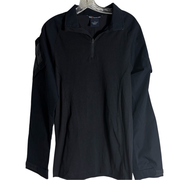 5.11 TACTICAL - -Lot of 4 -- Quarter-Zip Patch Ready Pullover Shirt in Black MED - Picture 1 of 10